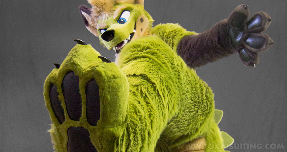 Fennec fox fursuit landing page photo.